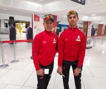 أبطال الدراجة المغربية من ذوي الهمم بأكرا