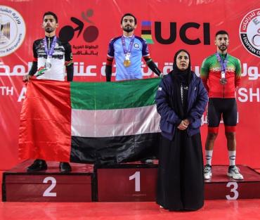 أشرف الدغمي يحرز الميدالية البرونزية في مسابقة النقاط ضمن منافسات البطولة العربية للمضمار بالقاهرة