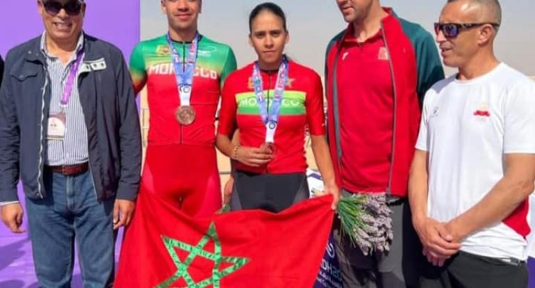 البطولة العربية للسباقات على الطريق : برونزيتان للمهدي العرباوي وسليمة الحريري في الفردي ضد الساعة 